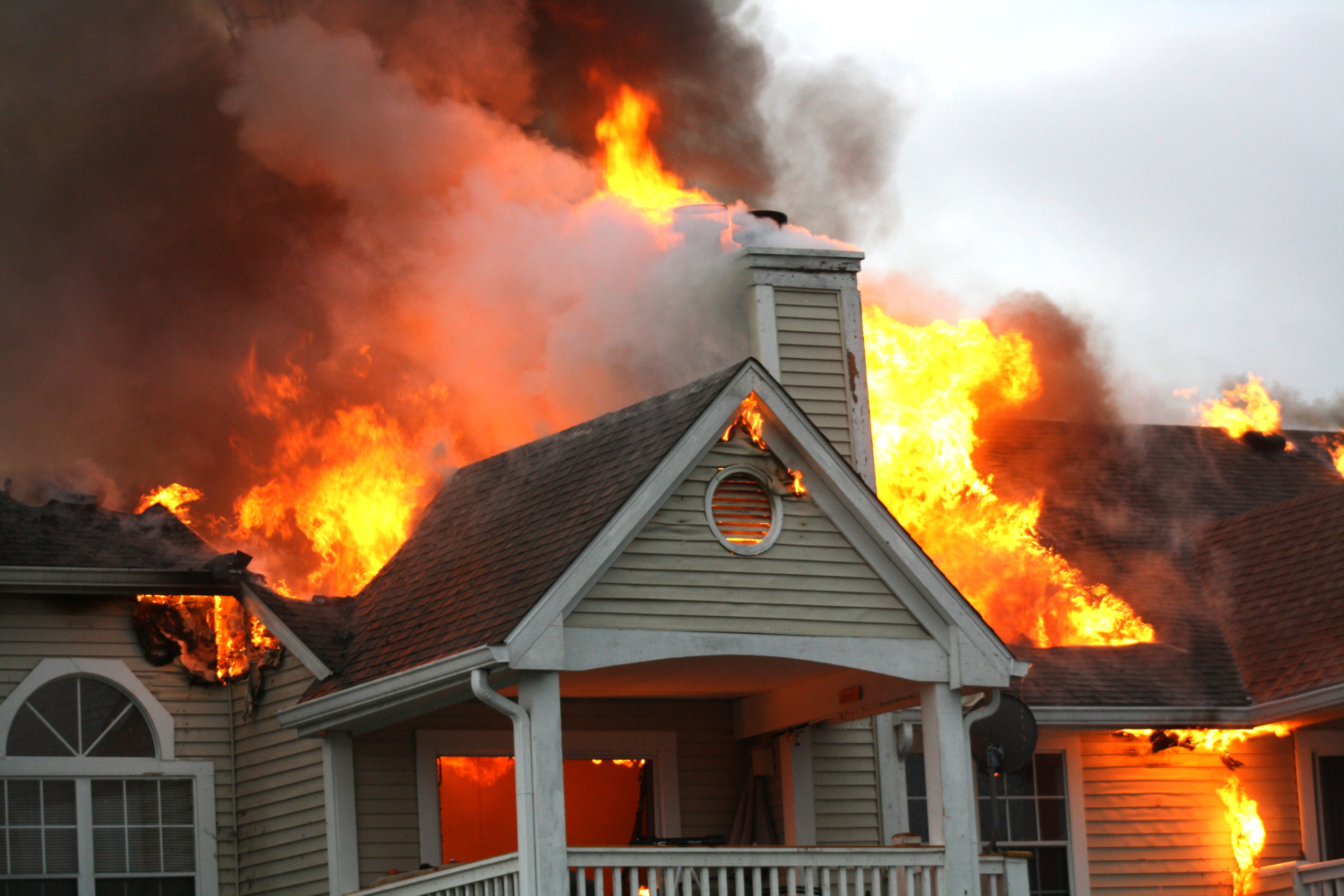 Apartment on Fire - 2 House on fire