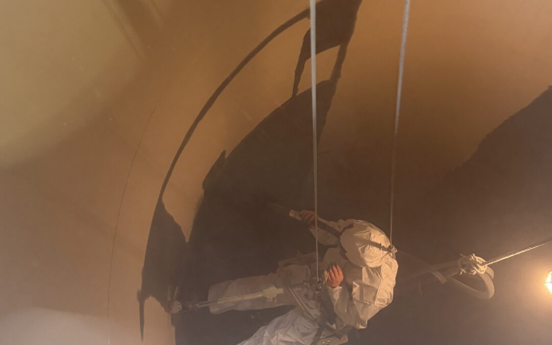 Hopper Cleaning and Specialized Rope Access Paint Stripping for Food Manufacturer